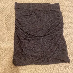 Grey mini skirt with ruching